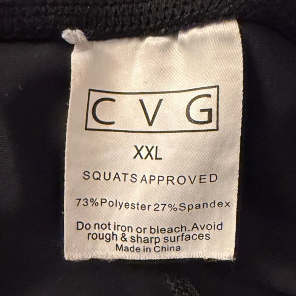 Constantly Varied Gear- Black on Black-Cheetah Print Full Length Leggings- XXL - Picture 2 of 6